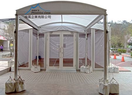 6M Glass Tent & 3M Walkway Tent for Temporary Commercial Space